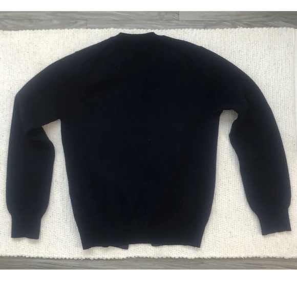 COMME DES GARCONS PLAY CARDIGAN  SWEATER JAPAN SIZE S NAVY BLUE $455 - Picture 4 of 11